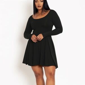 BLACK LONG SLEEVE EVIL CHEERLEADER DRESS